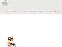 Tablet Screenshot of fundacioncrecer.net